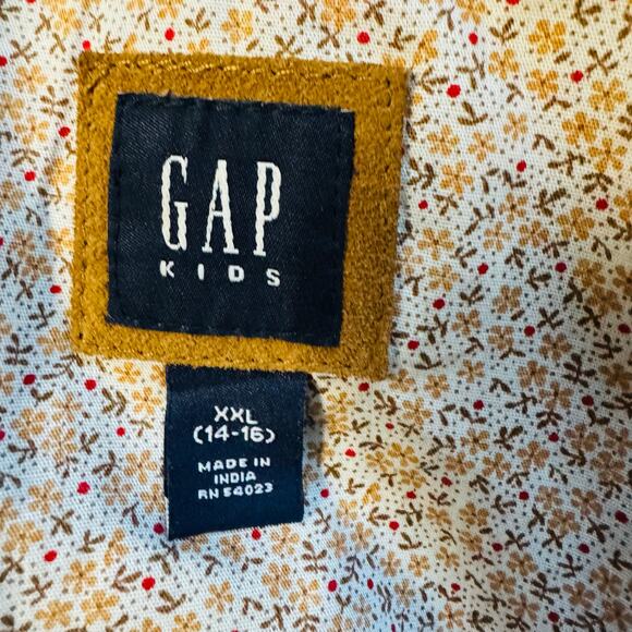 GAP Girls Cow Suede Fringe Embroidered Blazer Jacket KIDS XXL Womens XS Small - Picture 9 of 12